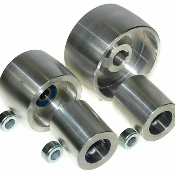 Belt Grinder wheel set knife grinder 4'' Drive -19 mm shaft, 3 tracking, 2 Idle